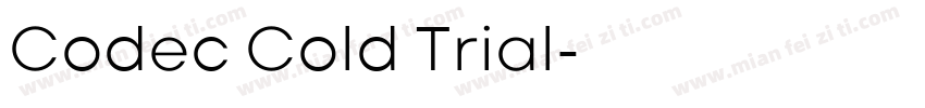 Codec Cold Trial字体转换